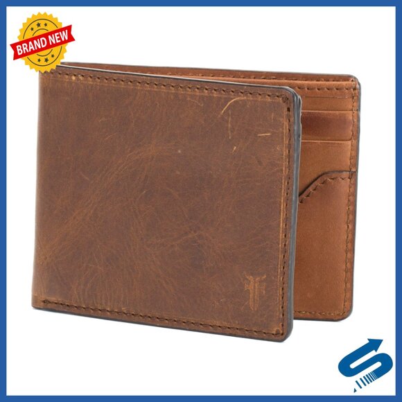 Slim Leather Billfold Wallet with ID Compartment Card Slots